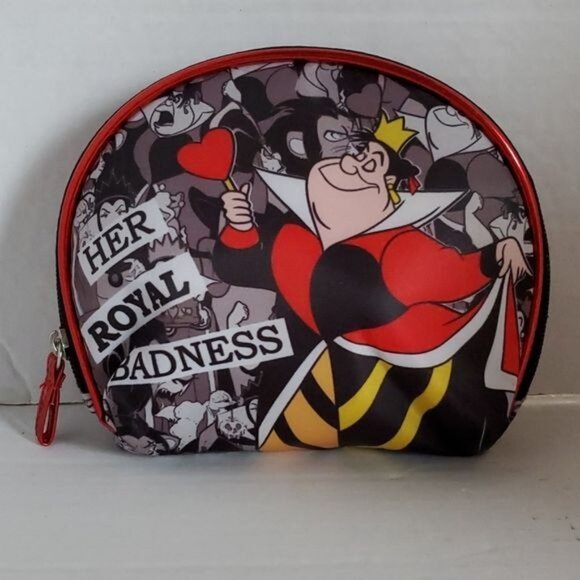 Disney Villains Pouch Bag Clutch Makeup Case Toiletries Queen of Hearts - Picture 12 of 12